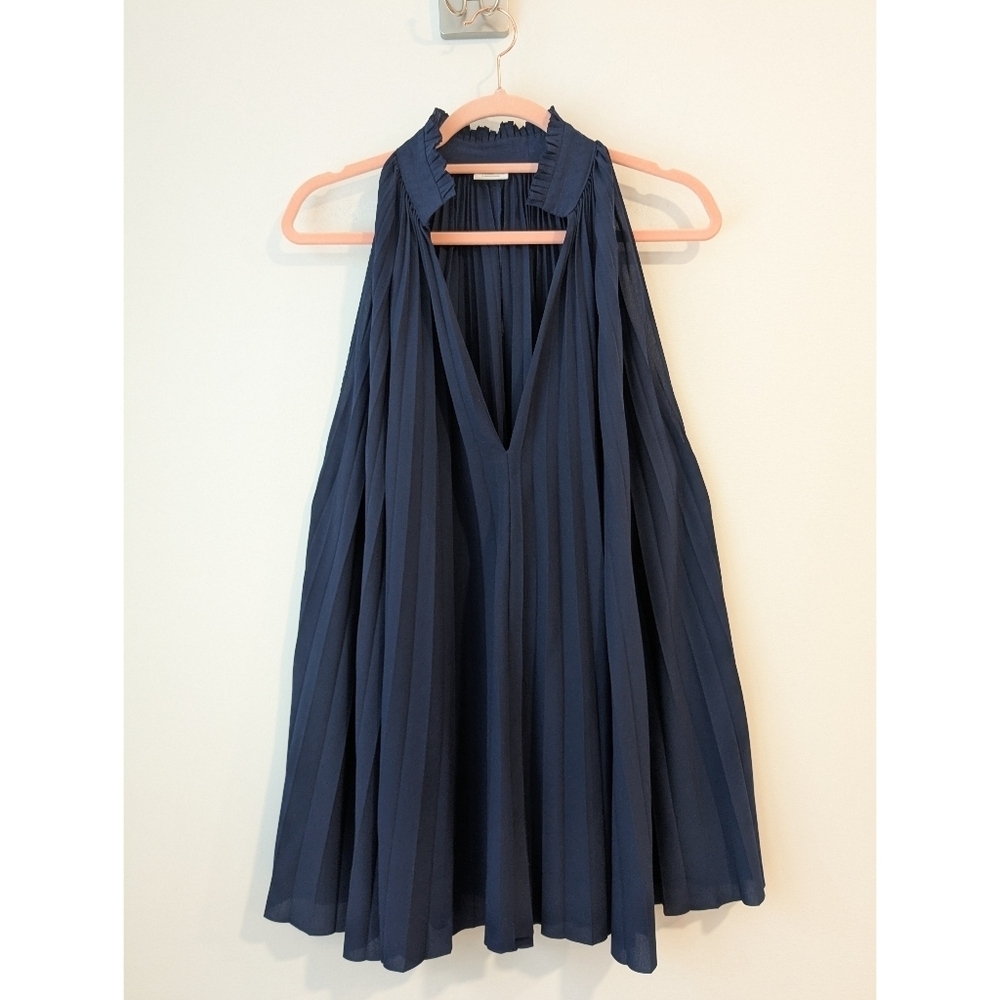 NEW Babaton 1-01 Pleated Guell Tunic Blouse